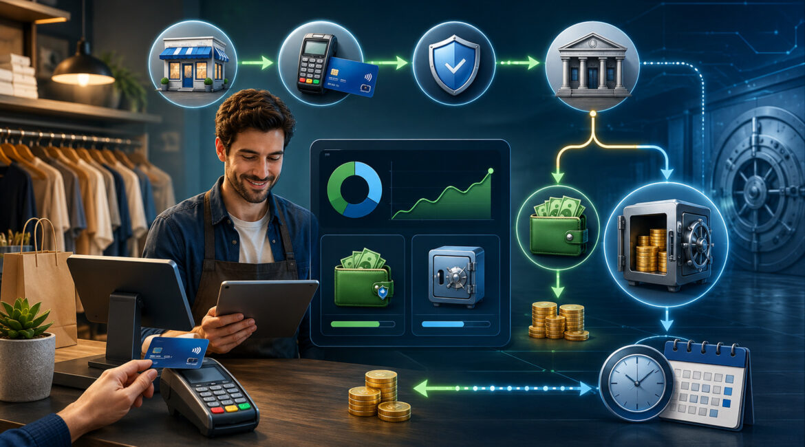 Merchant account reserve funds workflow
