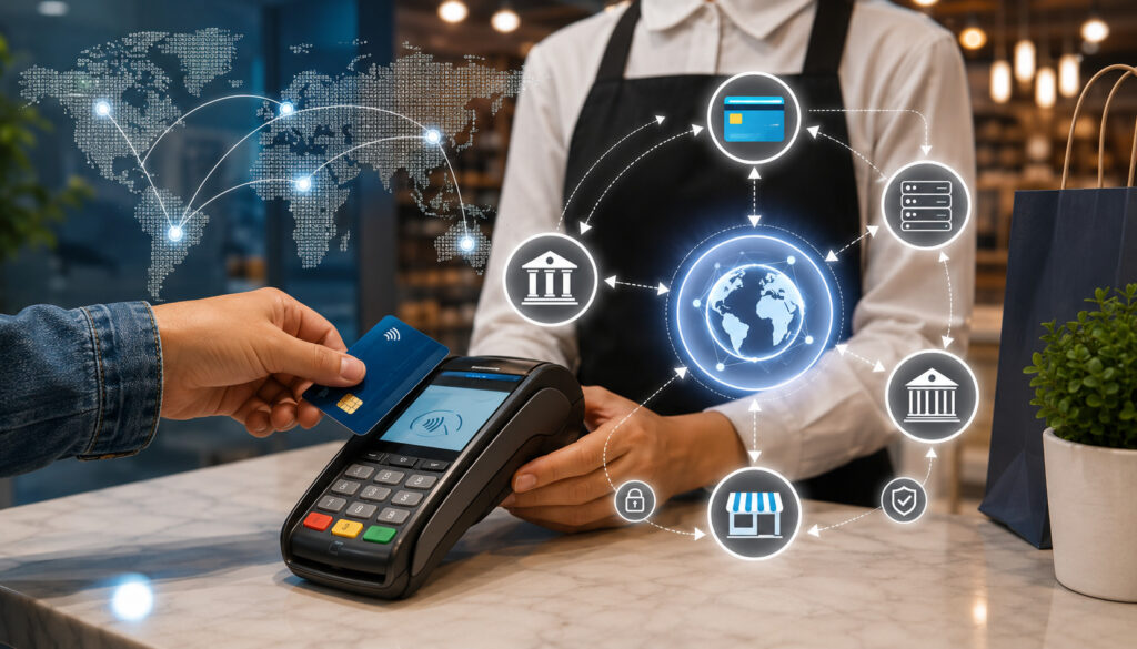 Card-present payment network transaction flow
