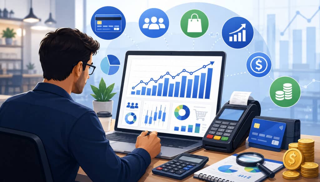 Reviewing transaction count and average ticket size