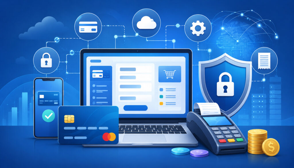 Payment gateway and virtual terminal technology fees illustration