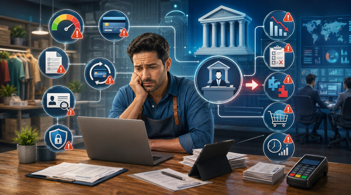 Merchant application declined due to underwriting risk factors