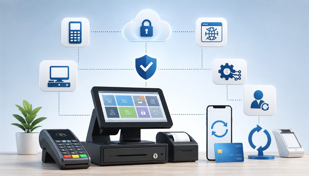 POS terminals, payment gateways, APIs, tokens, and recurring billing system