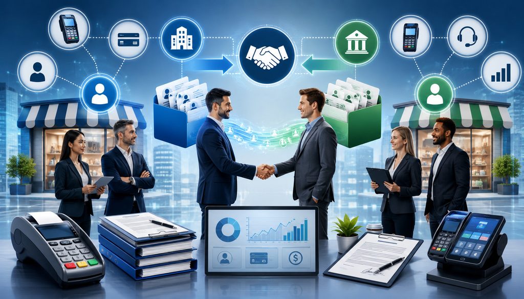 ISO sale and merchant account portfolio transfer illustration